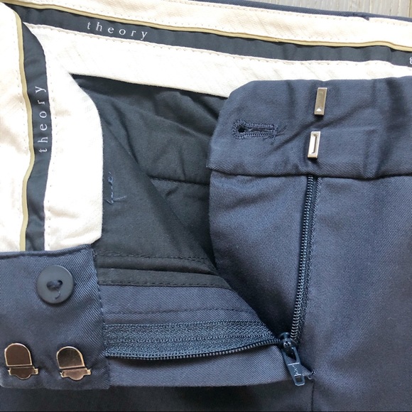 THEORY Size 0 Navy Blue Dress Pants Excellent Cond - Picture 8 of 8